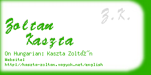 zoltan kaszta business card